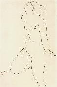 Amedeo Modigliani Standing Female nude Sweden oil painting artist